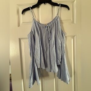 Blue Striped Women's Hollister Top